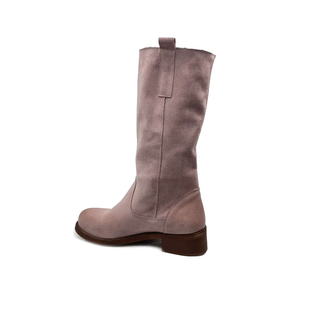 Vj Stivale camoscio rosa sfoderato Interno.webp