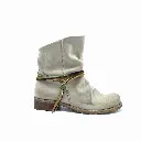 TR.100t Women's ankle boots - taupe genuine leather with colored lace