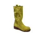ST.200tnYW Suede boots in Yellow color with unlined interior