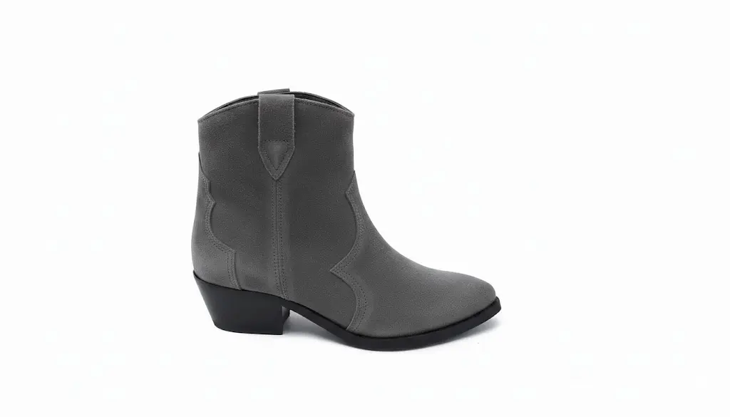 [SPECIAL SALE] Tex 30.04bw – Texan-style ankle boots – grey suede genuine leather