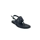 ART.0012 Square-toe sandals with buckle in genuine black leather