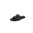 ART.0013 Studded square-toe sandals in genuine black leather