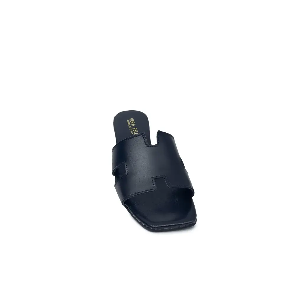 ART.0017 Sandali ciabatta in Vera Pelle Nero