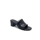 ART.0020 Heeled sandals in genuine black leather