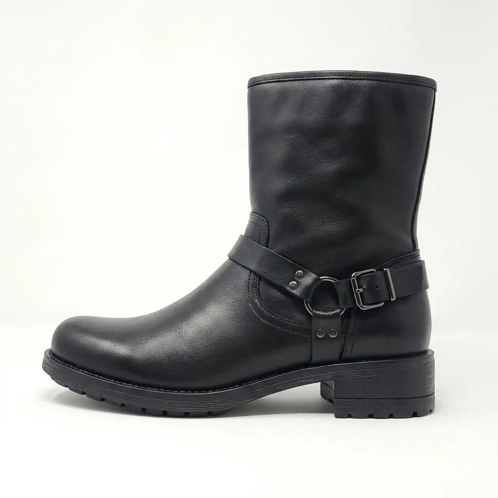 ART.283 Boots Black leather Made in Italy