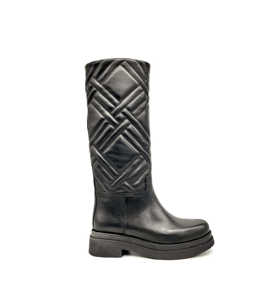 ART.44 Boots Black leather Made in Italy
