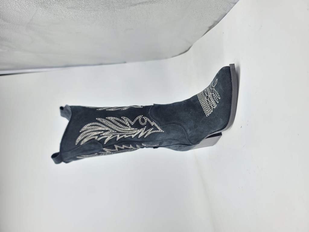 ART.290 Stivali in crosta nera Made in Italy
