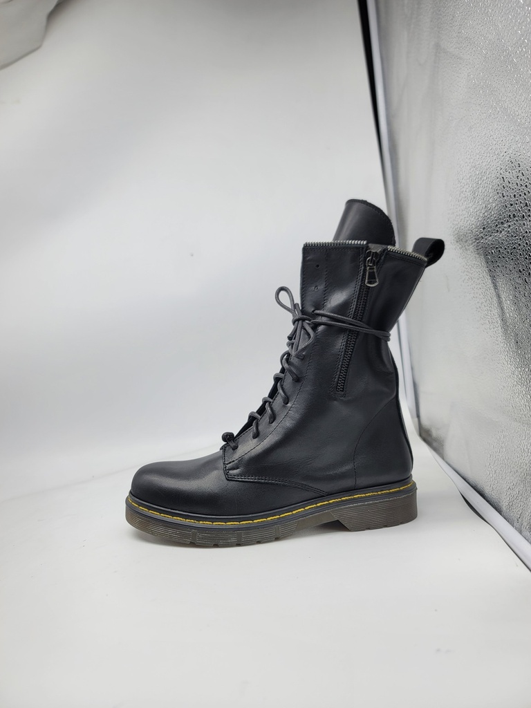 ART.289 Boots Black leather Made in Italy