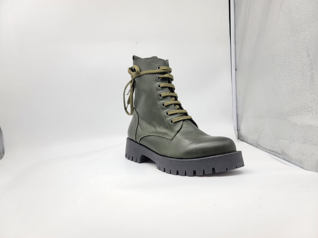 ART.287 Stivali in pelle verde Made in Italy