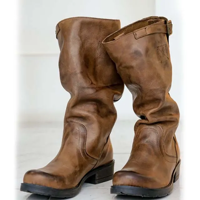 ART.158 Boots with buckles Taupe leather Made in Italy