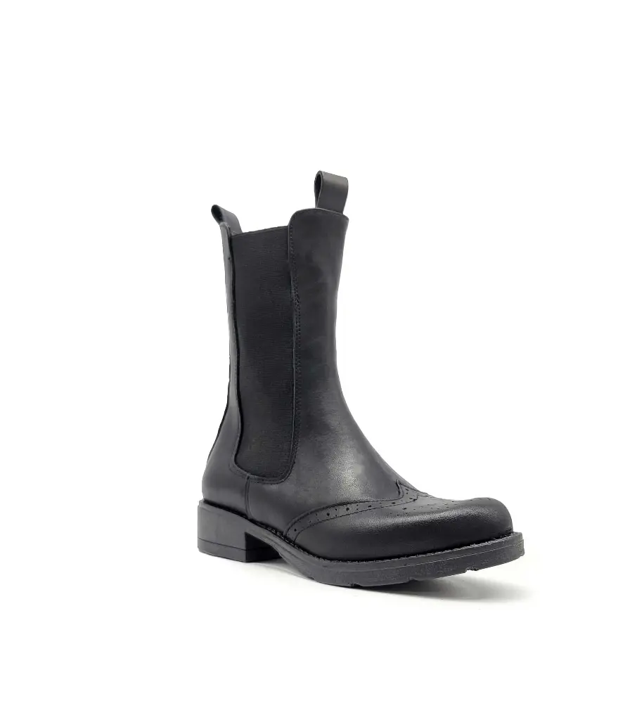 ART.230 Beatles in pelle nera Made in Italy