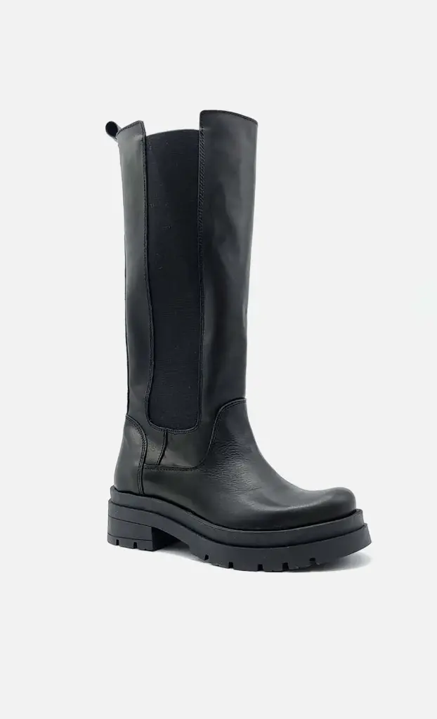 ART.233 Beatles in pelle nera Made in Italy