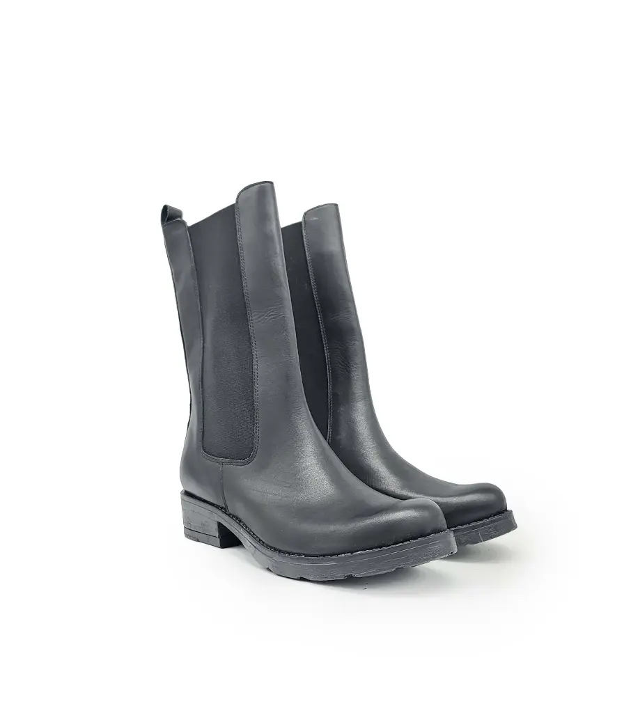 ART.35 Beatles in pelle nera Made in Italy