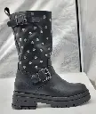 ART.237 Stivali in pelle nera Made in Italy