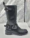 ART.236 Stivali in pelle nera Made in Italy