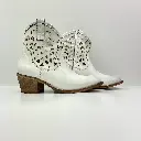 ART.143 Women's Boots in White Leather Made in Italy