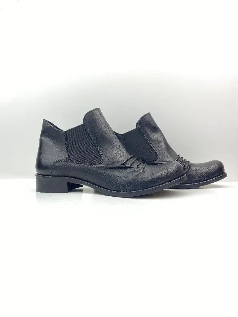 ART.145 Stivale donna in pelle nera Made in Italy