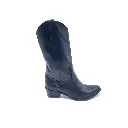 ART.244 Women's Texan-Style Boot in Black leather Made in Italy