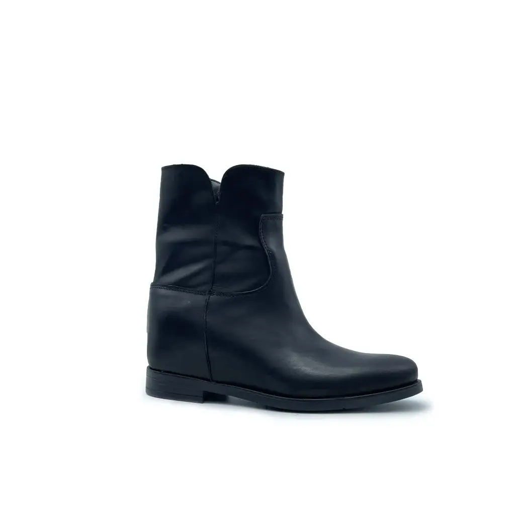 ART.267 Women's Boot in Black leather Made in Italy