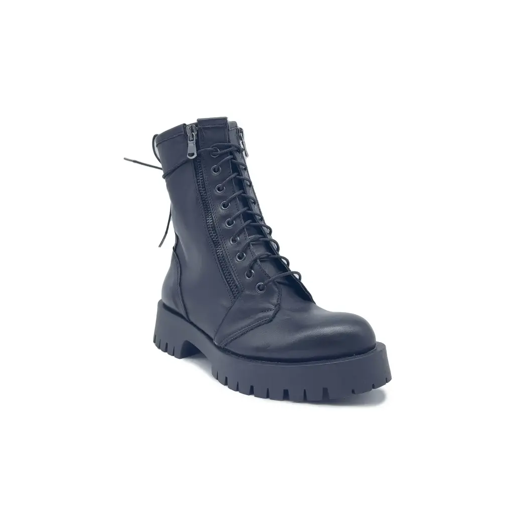 ART.256 Stivale donna in pelle nera Made in Italy