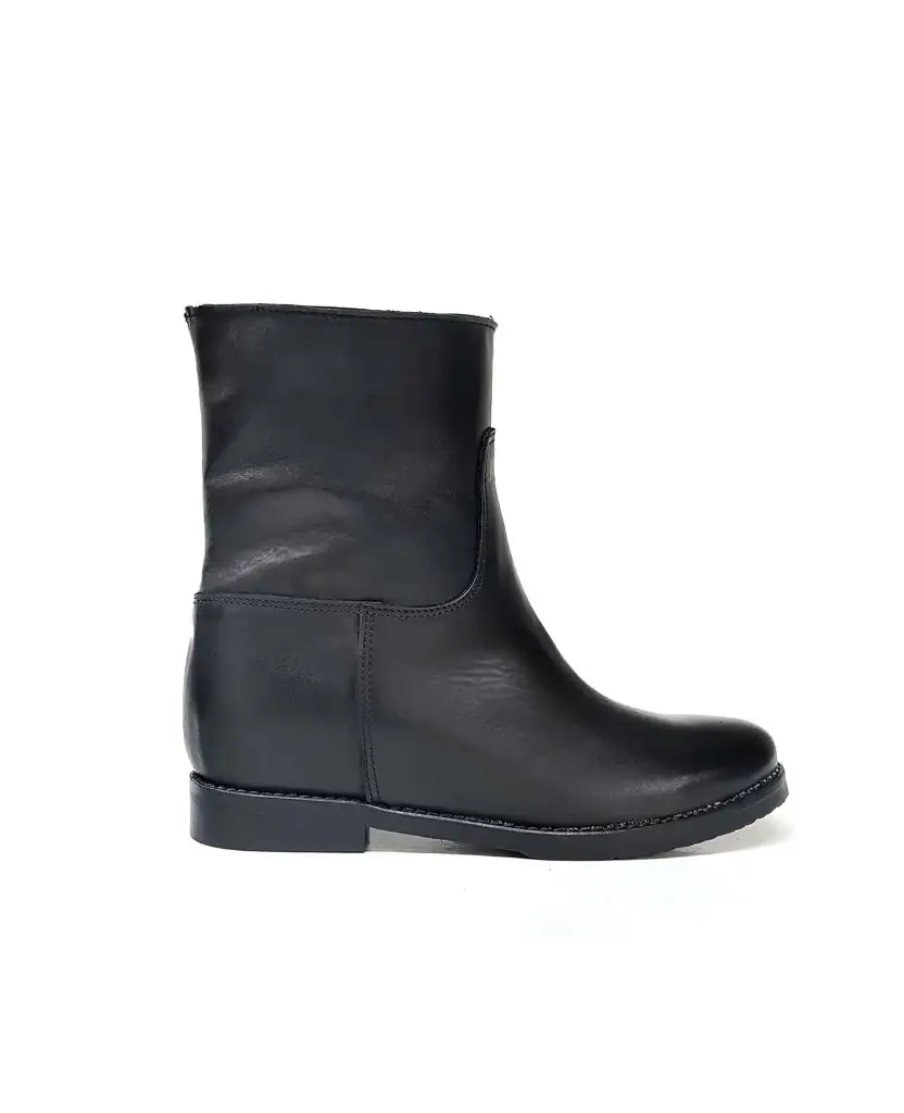 ART.252 Stivale donna in pelle nera Made in Italy