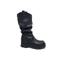 ART.250 Stivale donna in pelle nera Made in Italy