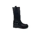 ART.249 Stivale donna in pelle nera Made in Italy