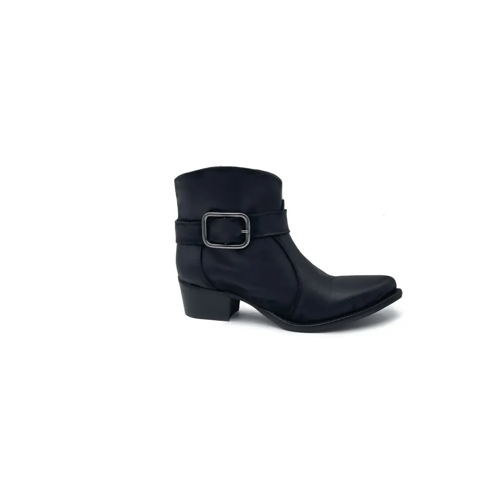 ART.248 Stivale donna in pelle nera Made in Italy