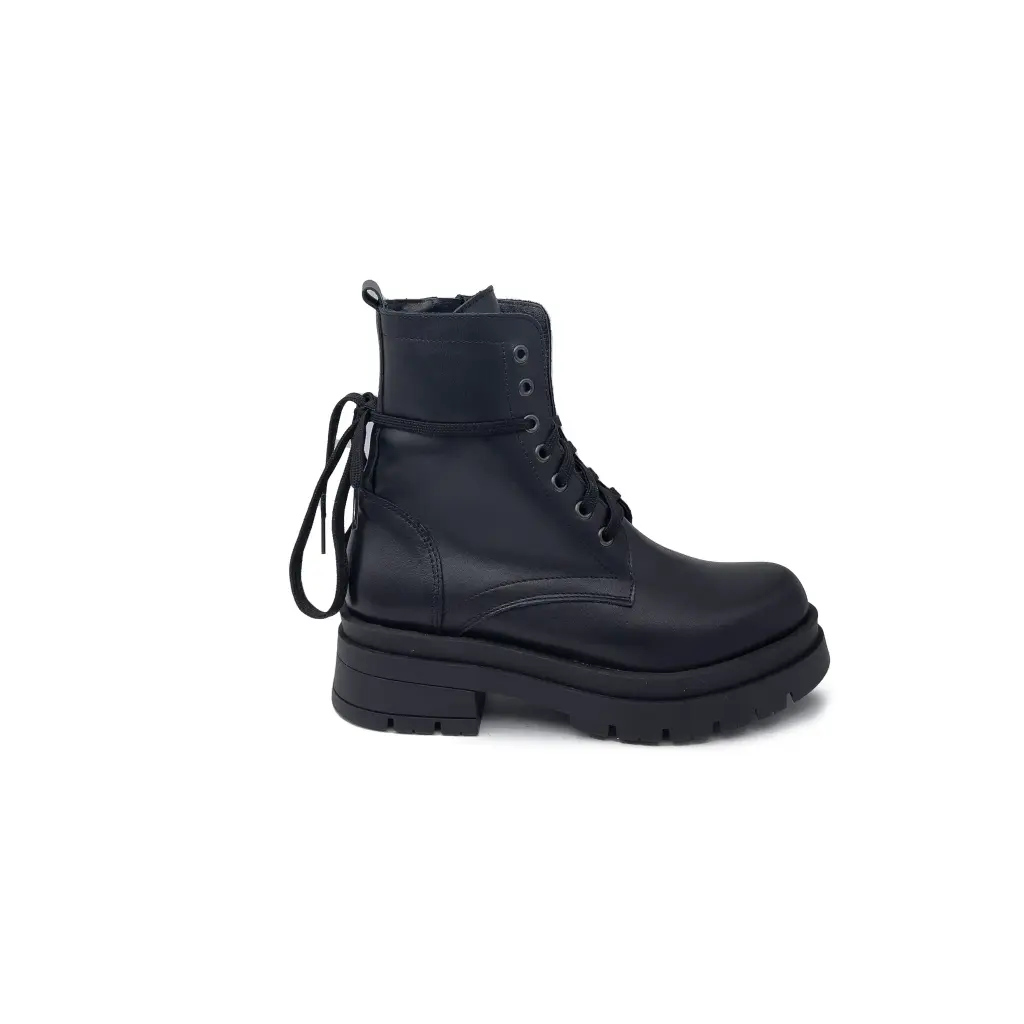 ART.246 Stivale donna in pelle nera Made in Italy