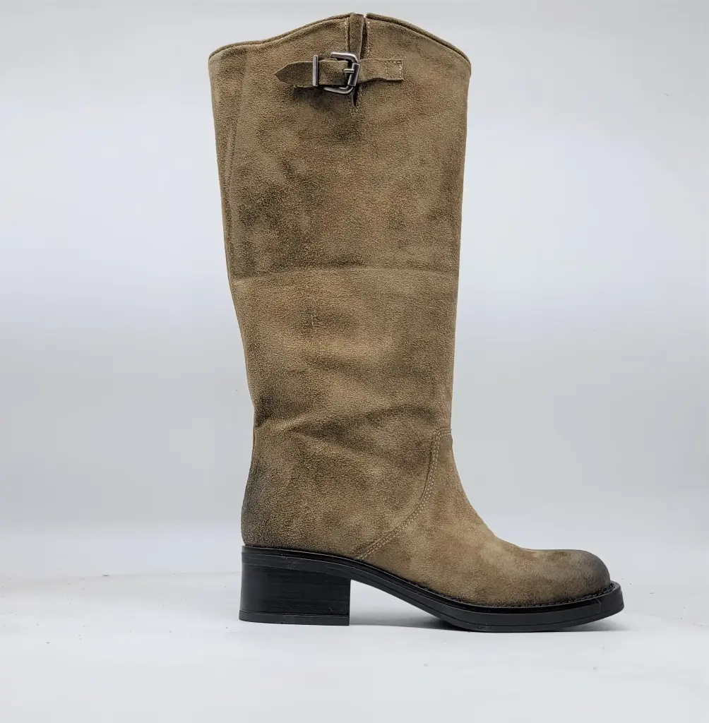 ART.87 Women's Boot in Taupe suede leather Made in Italy
