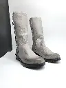 ART.193 Stivale con zip laterale in nabuk grigio Made in Italy