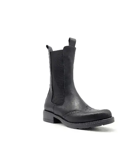 ART.230 Chelsea Boots Black leather Made in Italy