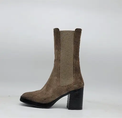ART.70-01 Chelsea Boots Taupe leather Made in Italy