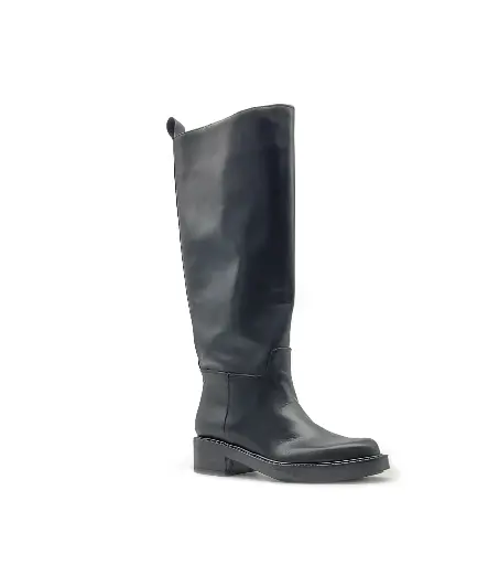 ART.90 Boots Black leather Made in Italy