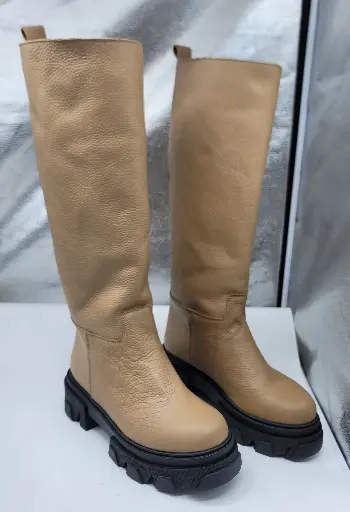 ART.234 Boots Tan leather Made in Italy