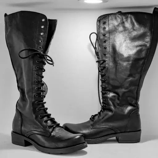 ART. 01 Stivale donna in pelle nera Made in Italy