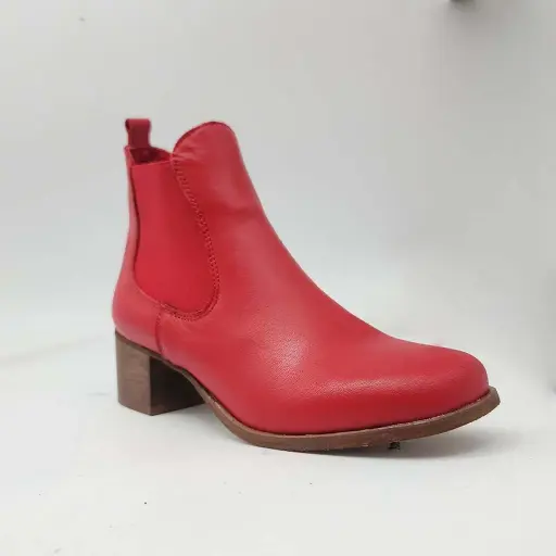 ART.180 Women's Boot in Red Genuine Leather Made in Italy