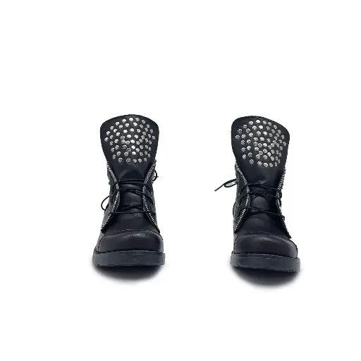 ART.320 Stivale donna in pelle nera Made in Italy