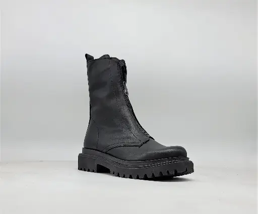 ART.72 Women's Boot in Black leather Made in Italy