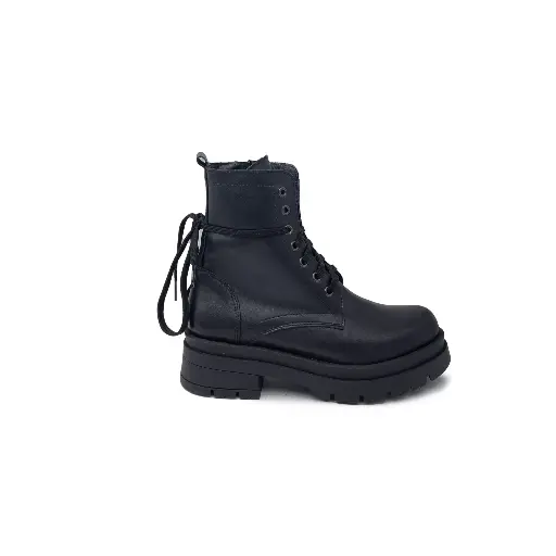 ART.246 Stivale donna in pelle nera Made in Italy