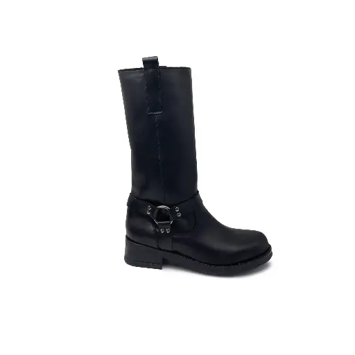 ART.249 Women's Boot in Black leather Made in Italy