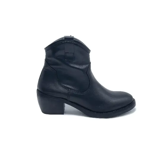 ART.259 Stivale donna in pelle nera Made in Italy