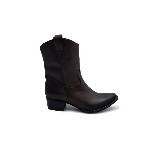 ART.261 Stivale donna in pelle marrone Made in Italy