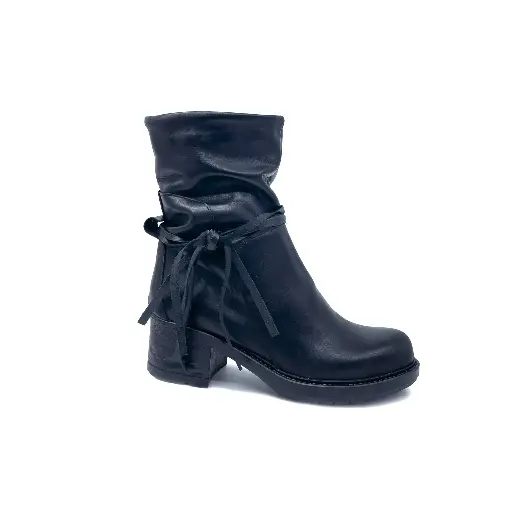 ART.266 Stivale donna in pelle nera Made in Italy