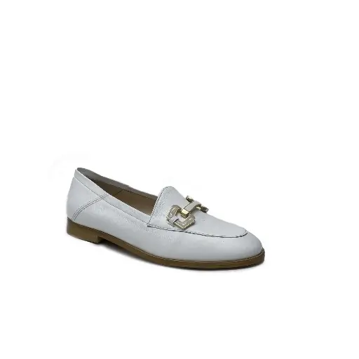 ART.175 Blue suede loafer with accessory