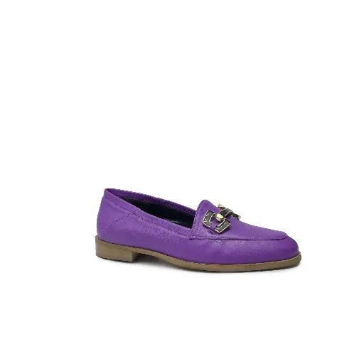 ART.176 Mocassino Vera Pelle Fucsia