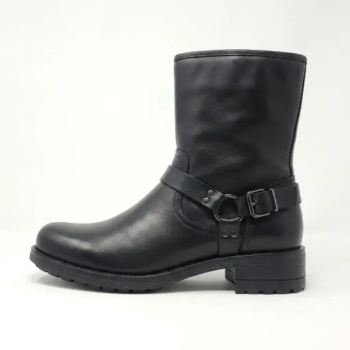 ART.283 Boots Black leather Made in Italy