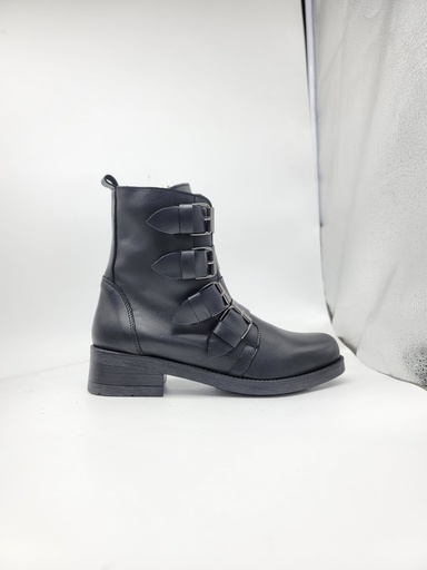 ART.286 Boots Black leather Made in Italy