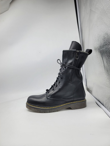 ART.289 Boots Black leather Made in Italy