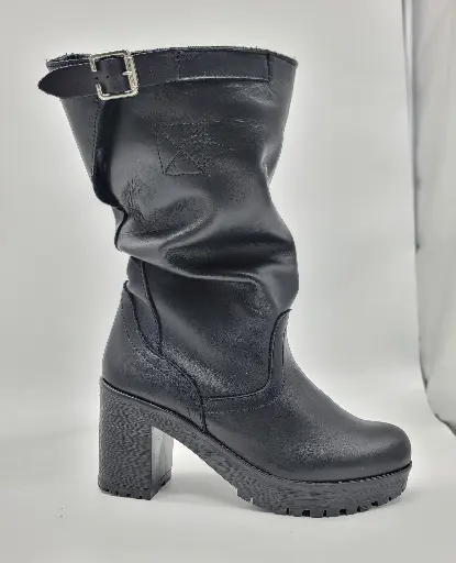 [227BLACK] ART.227 Boots Black leather Made in Italy